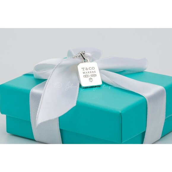 Extremely Rare Tiffany & Co Square Tag Maker's Necklace "Tokyo Japan Exclusive" - Picture 8 of 10